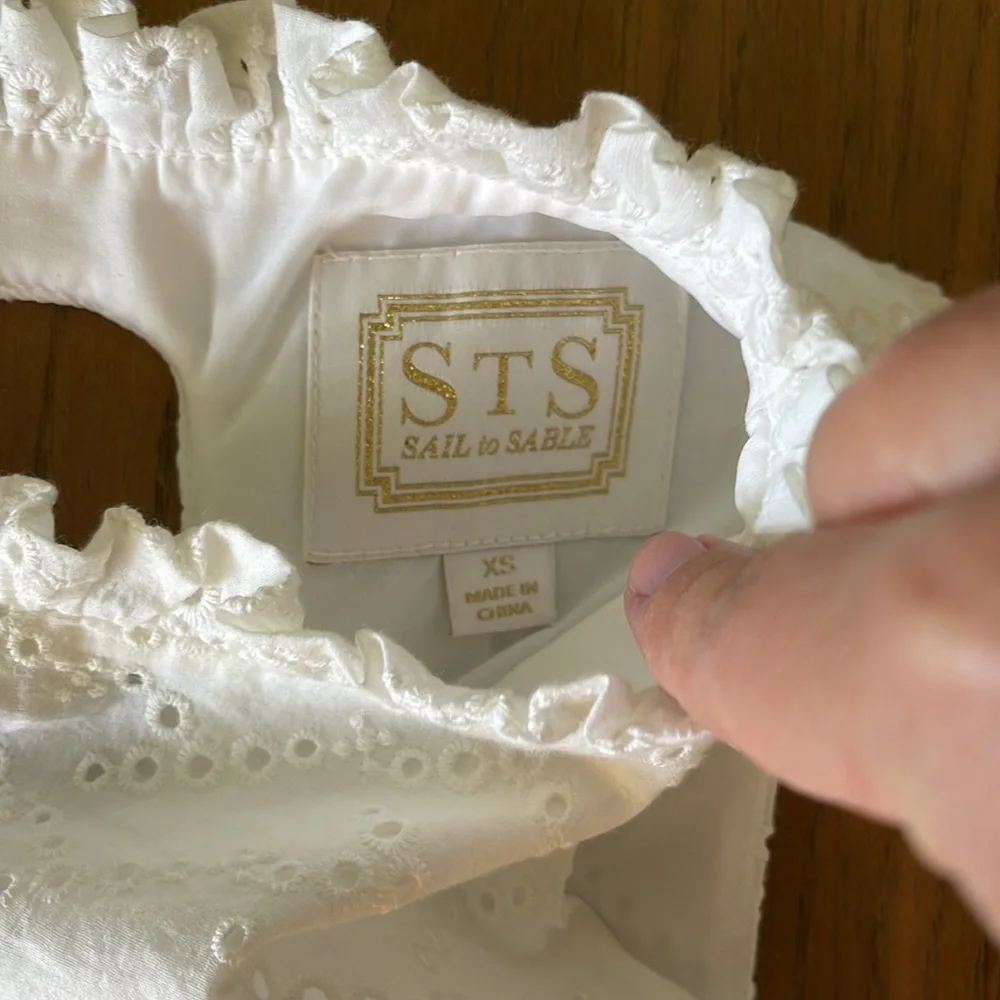 Sail To Sable White Eyelet Shift Dress - Picture 2 of 4